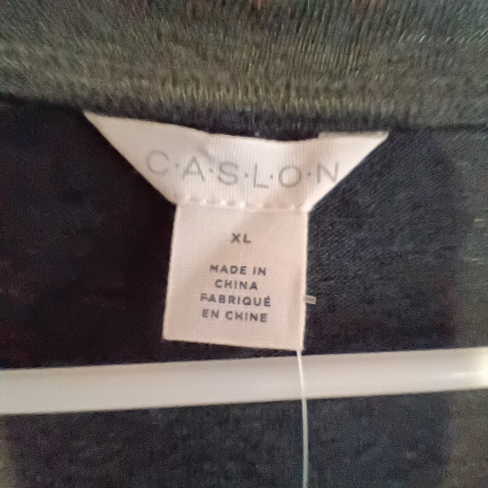 NWT caslon V-Neck Ladies Twist Front Top - Charcoal Size XL - Picture 4 of 9